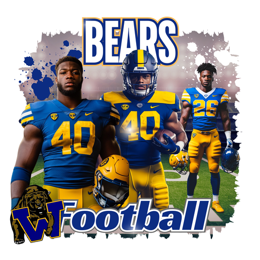 Royal Blue and Yellow Editable Football Image